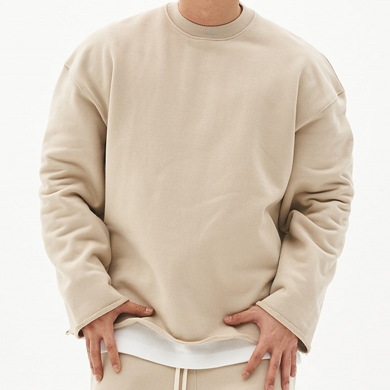 Men's Fashion Solid Color Loose Fit Sweatshirt