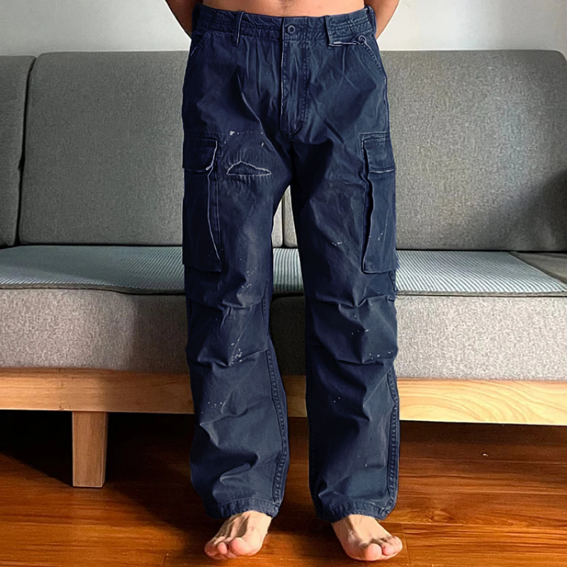 Men's Loose Large Pocket Wear-resistant Cargo Paratrooper Pants