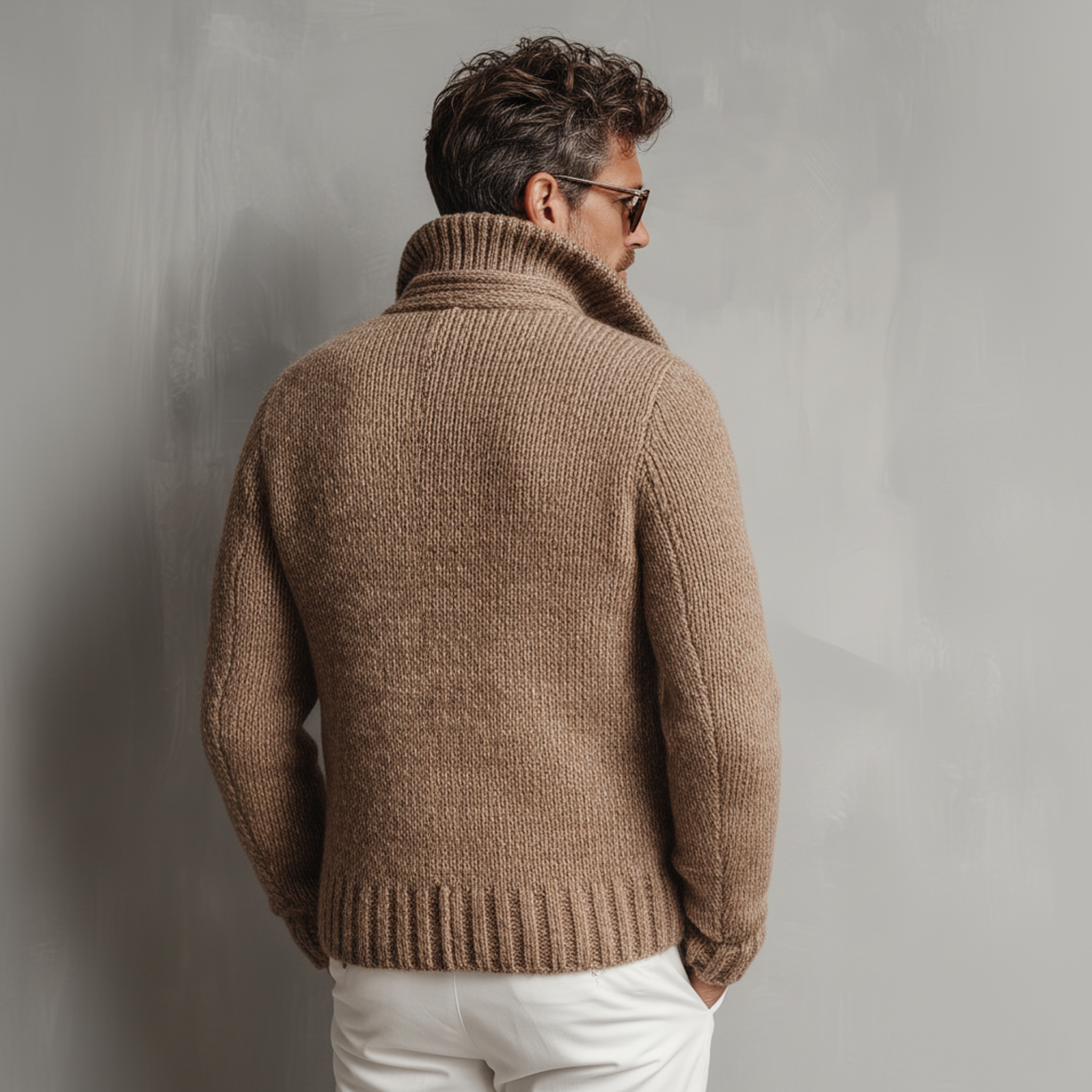 Men's Classic Retro gh Style Doble-breasted Lapelnitted Cardigan