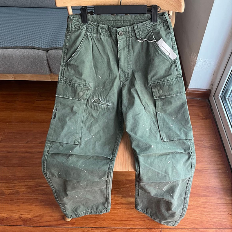 Men's Loose Large Pocket Wear-resistant Cargo Paratrooper Pants