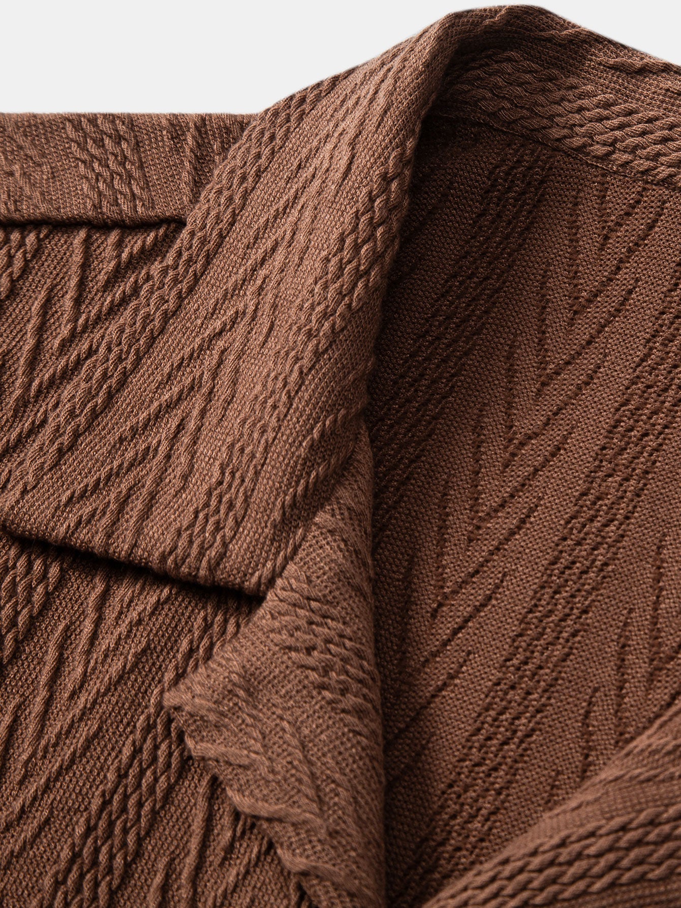 Benito® | Texture Jacquard Cuban Shirt & Wrinkle Textured Straight Leg Pants