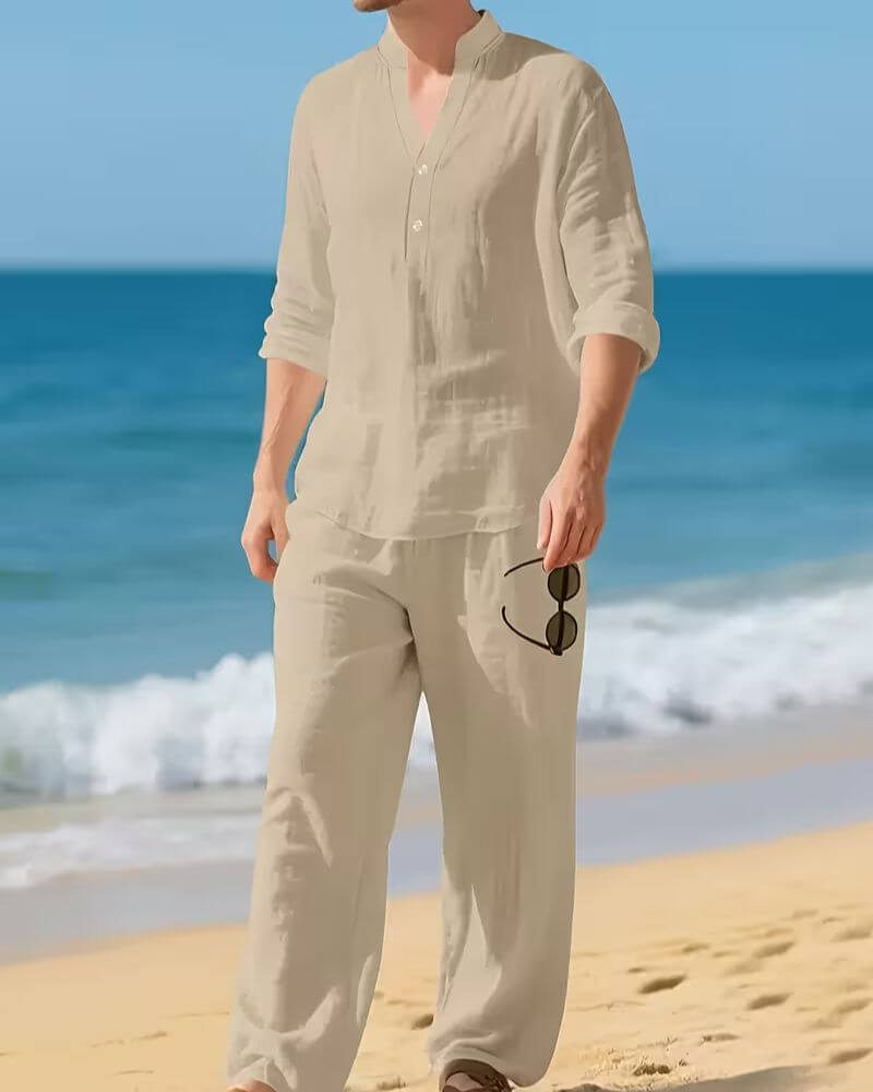 Albert™ | Casual Linen Loose Fit Long Pants Set