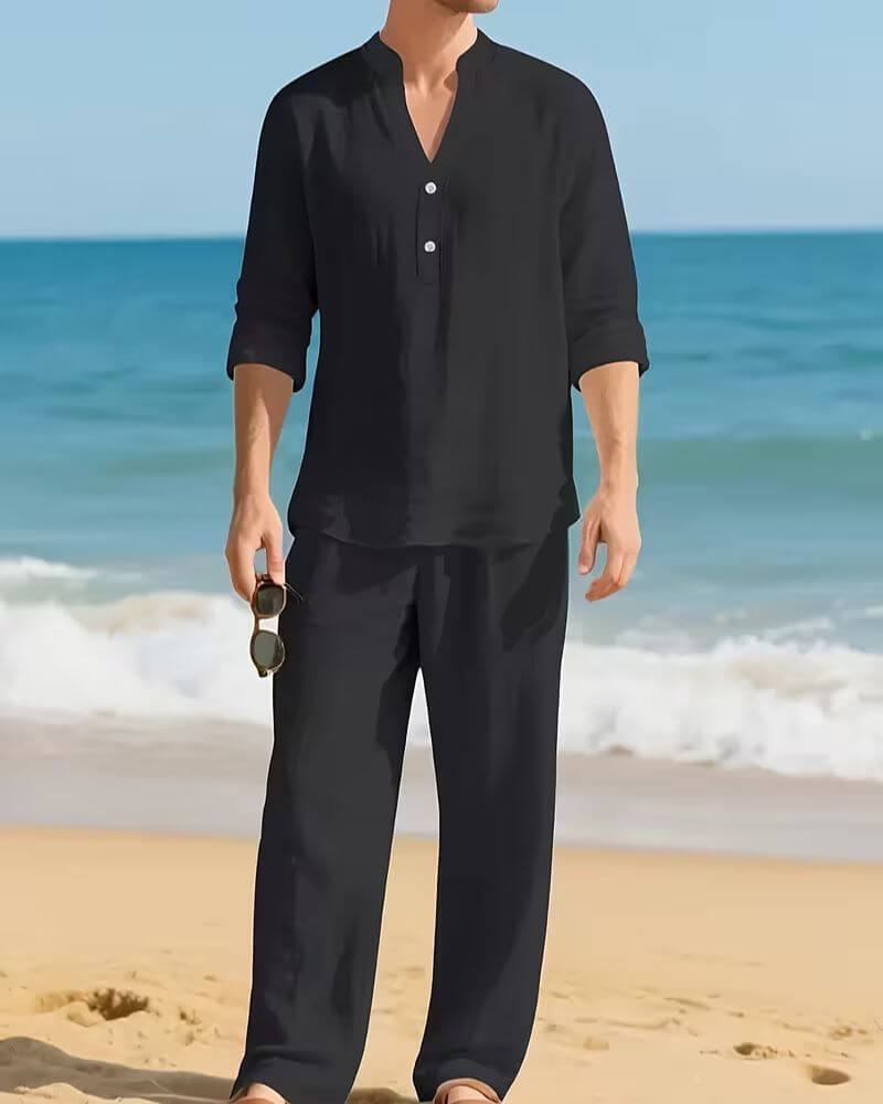 Albert™ | Casual Linen Loose Fit Long Pants Set