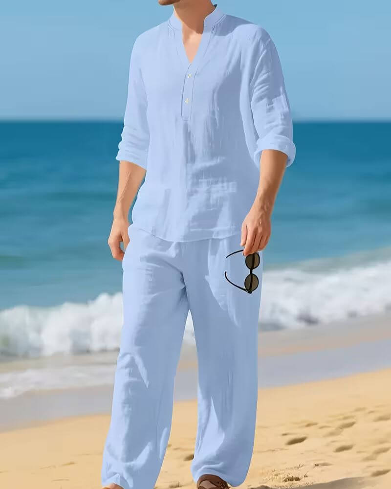 Albert™ | Casual Linen Loose Fit Long Pants Set