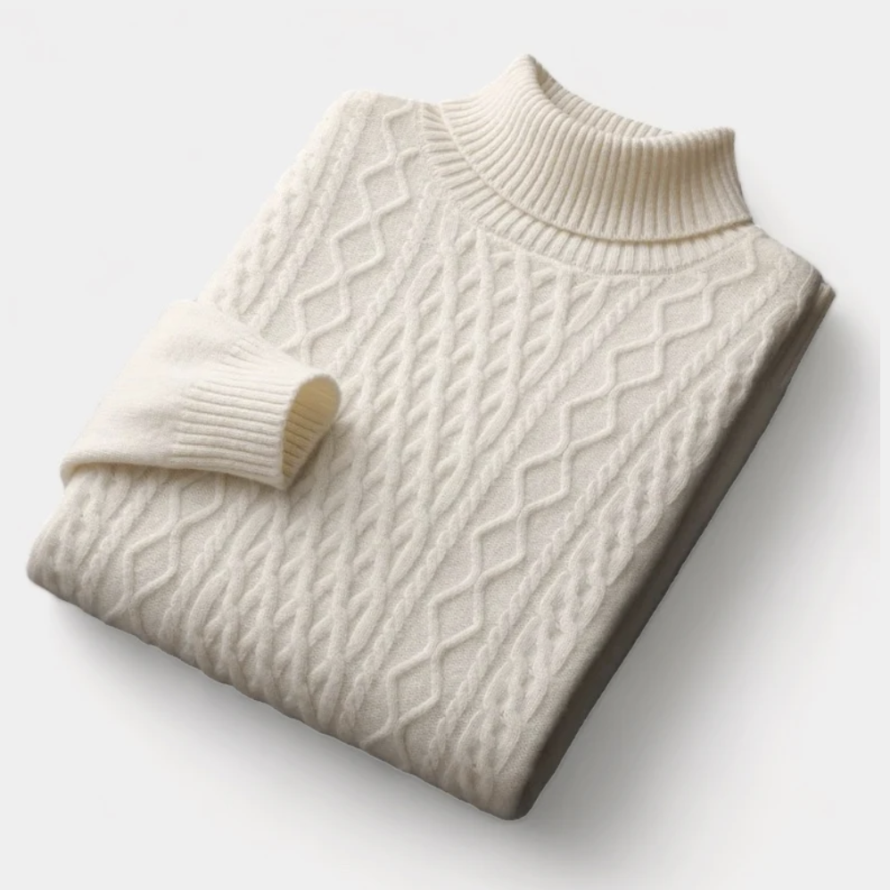 Adaniel® | SALZBURG MERINO WOOL KNITTED TURTLENECK SWEATER