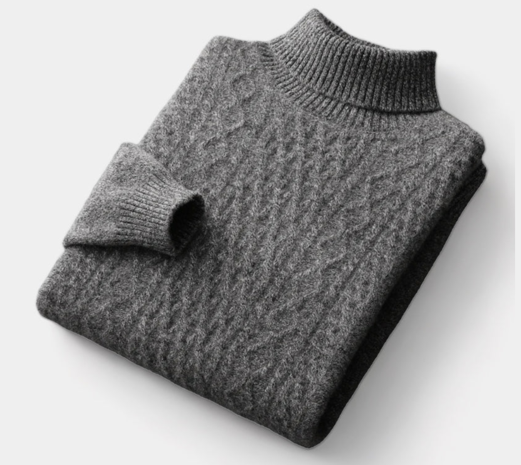 Adaniel® | SALZBURG MERINO WOOL KNITTED TURTLENECK SWEATER