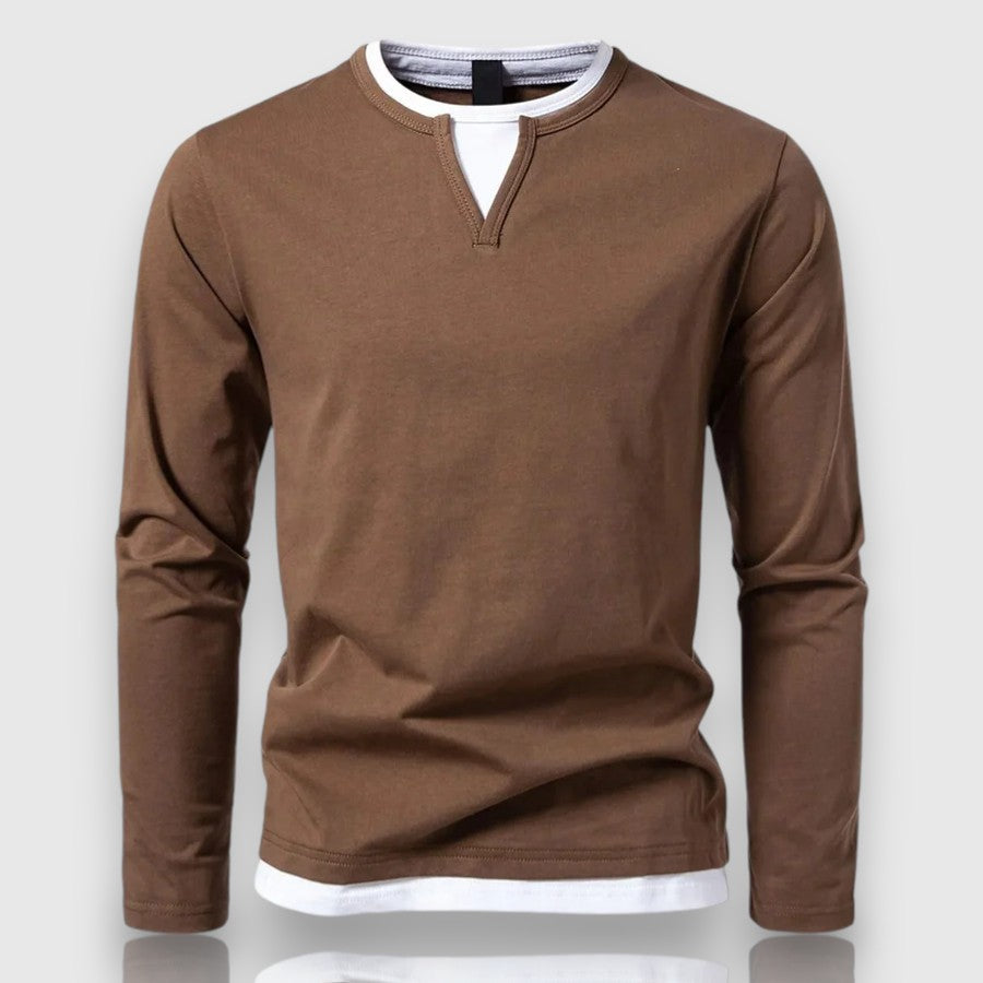 Aarón® | Henley With Long Sleeves