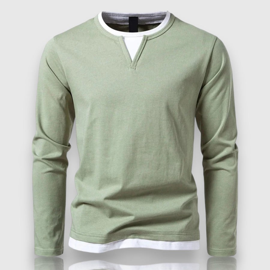 Aarón® | Henley With Long Sleeves