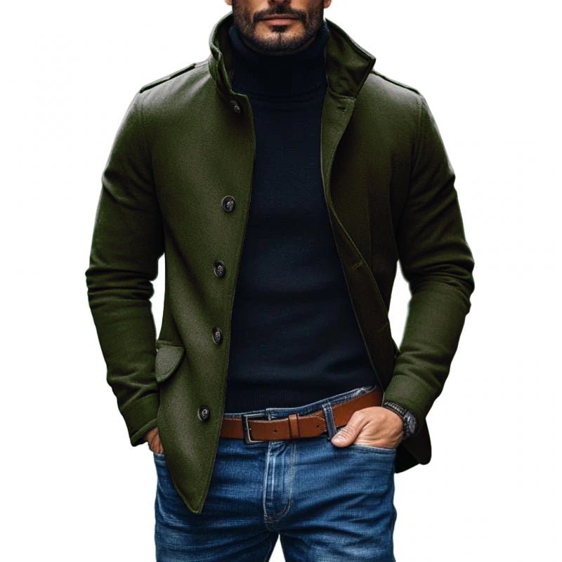 Lelio | Stylish coat with lapels and slim fit