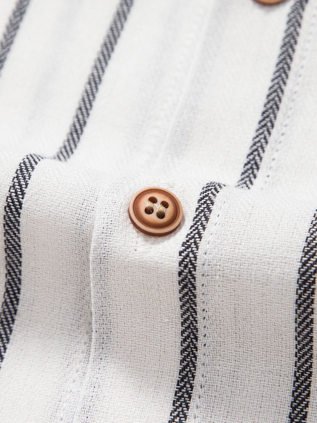 Omar® | Cotton Blend Striped Button Up Shirt & Straight Leg Linen Pants