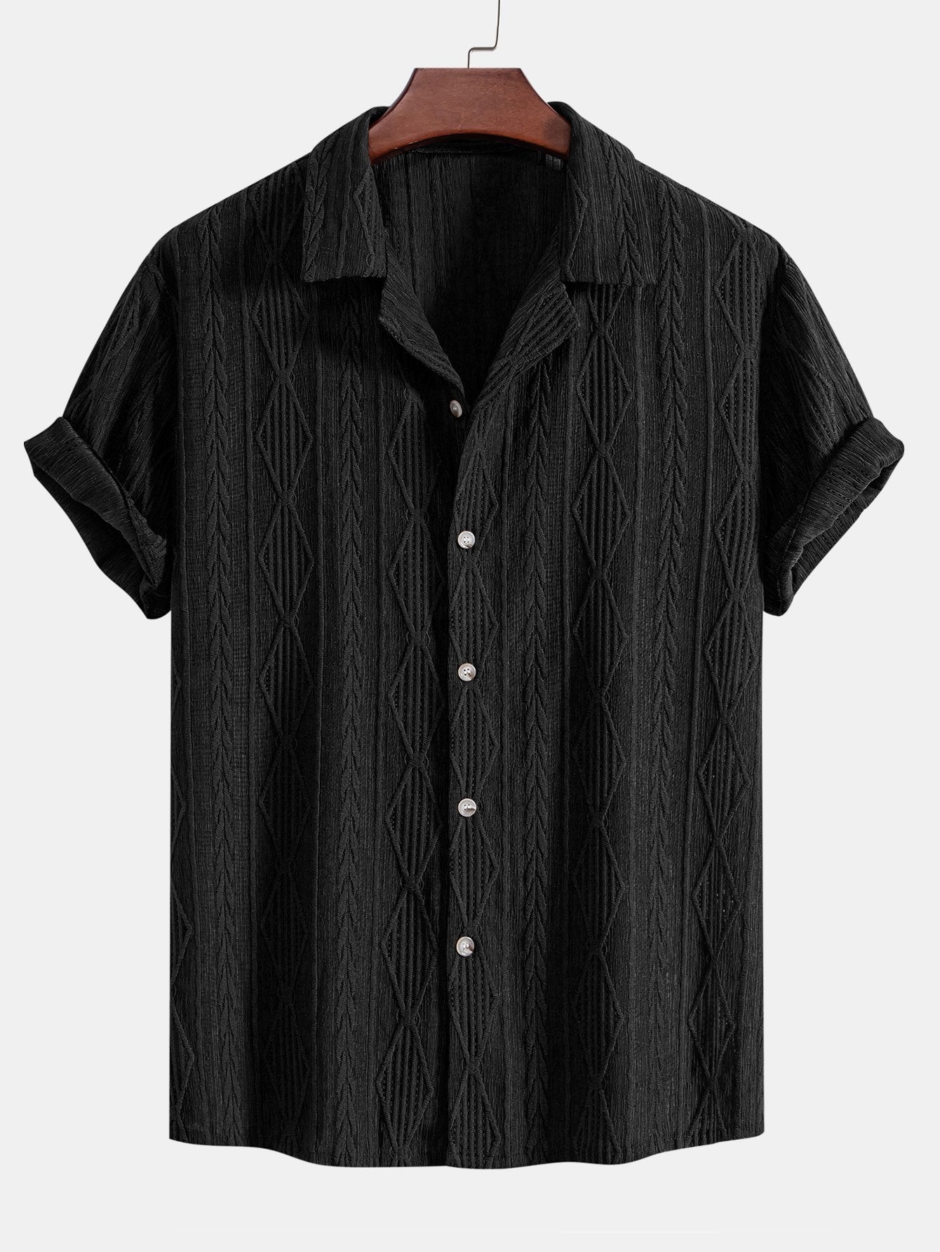 Jovan® | Cuban Geometric Jacquard Shirt