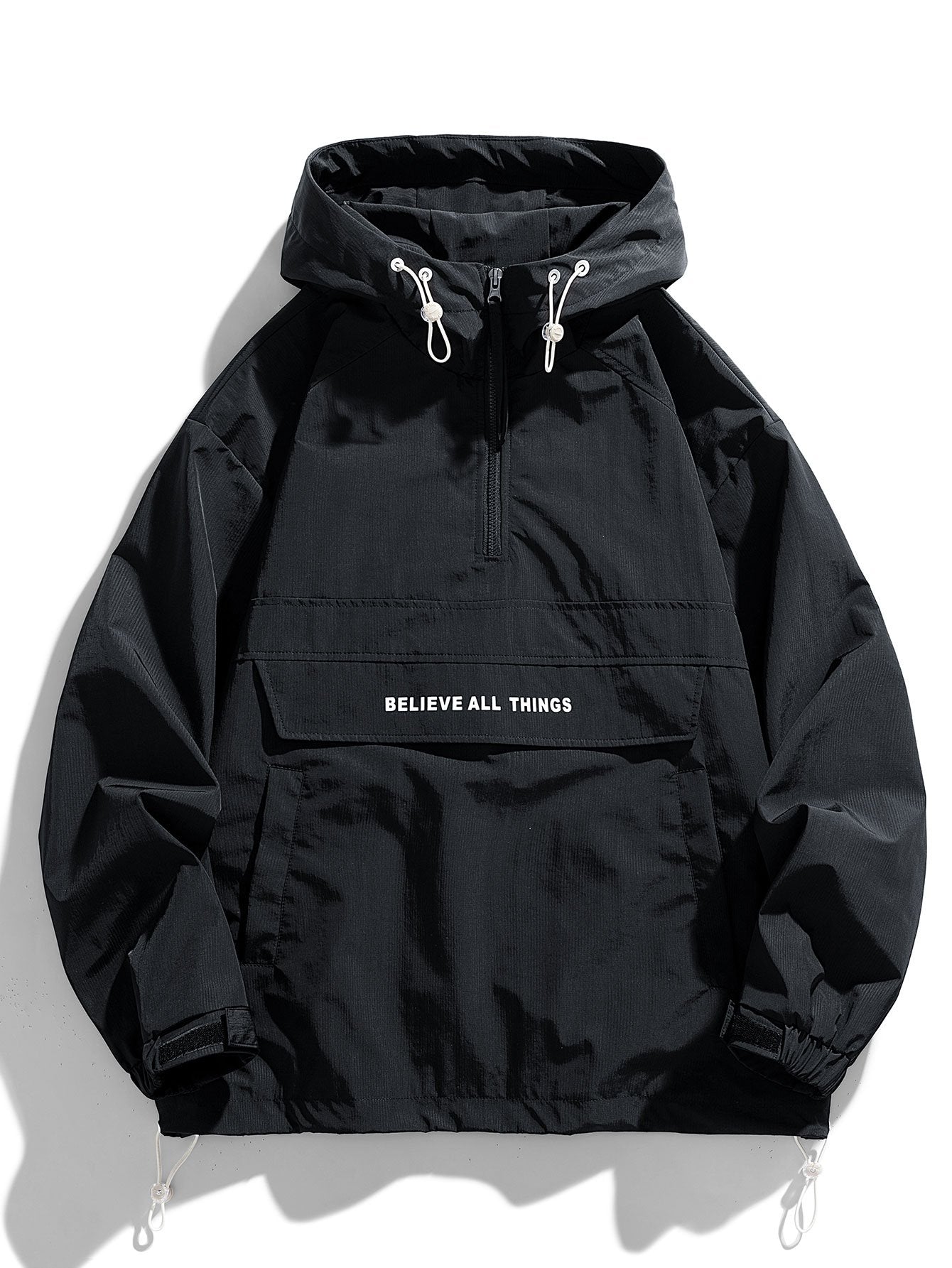 Juli��n | Quarter-Zip Nylon Hooded Windbreaker