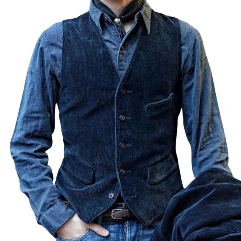 Manuel® | Traditional Men'S Vest Made Of Corduroy