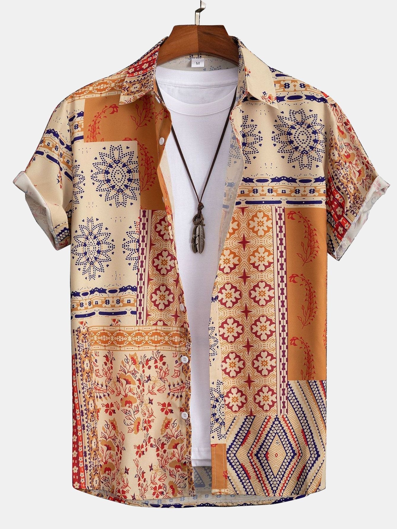 Alarico® | Scarf Print Button Up Shirt