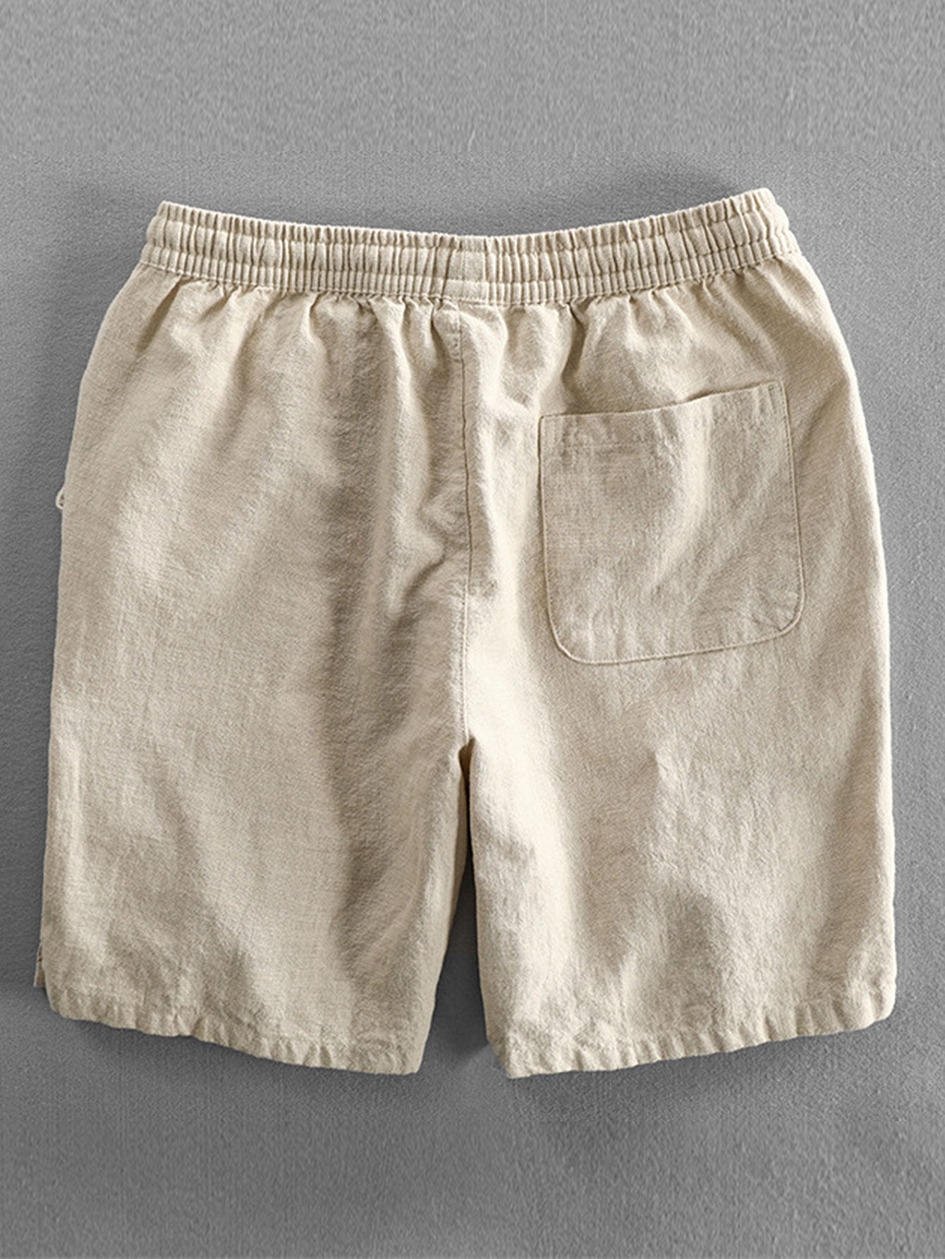 Barbe® | Linen Cotton Blend Drawstring Shorts