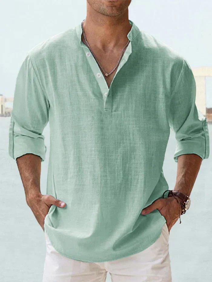 William™ | Breathable Linen Button-Front Shirt