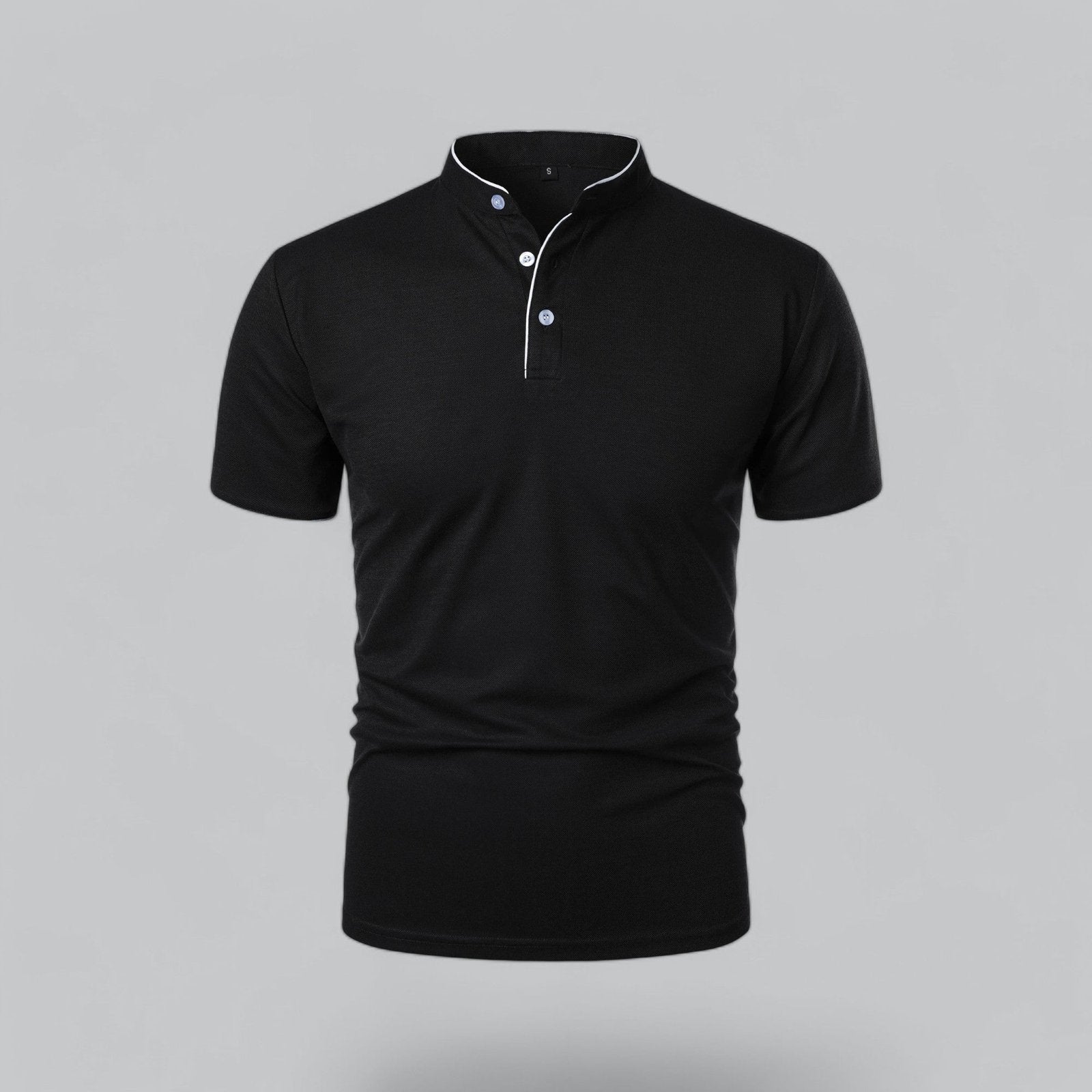 Everett™ | Collarless Cotton Polo Shirt