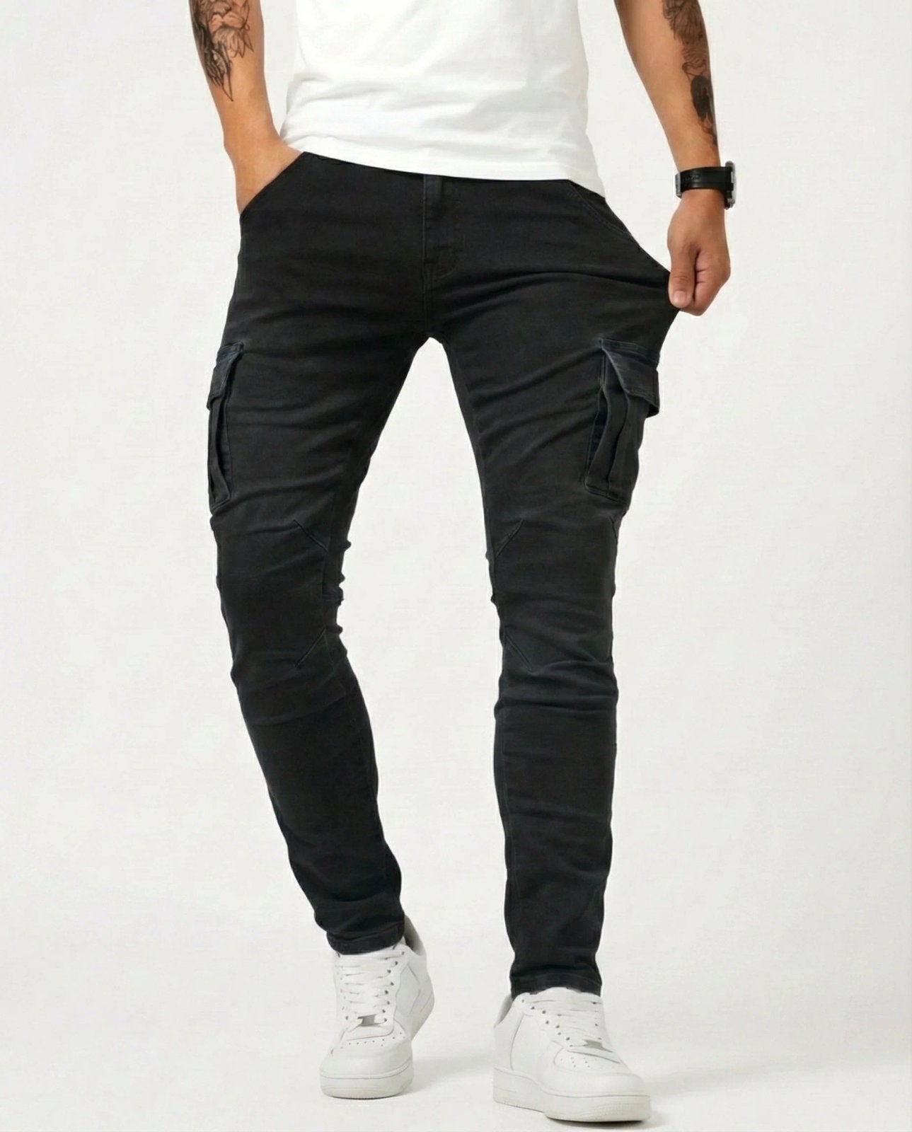 Jonathan™ | Stretch Cotton Cargo Pants with Elastic Waist