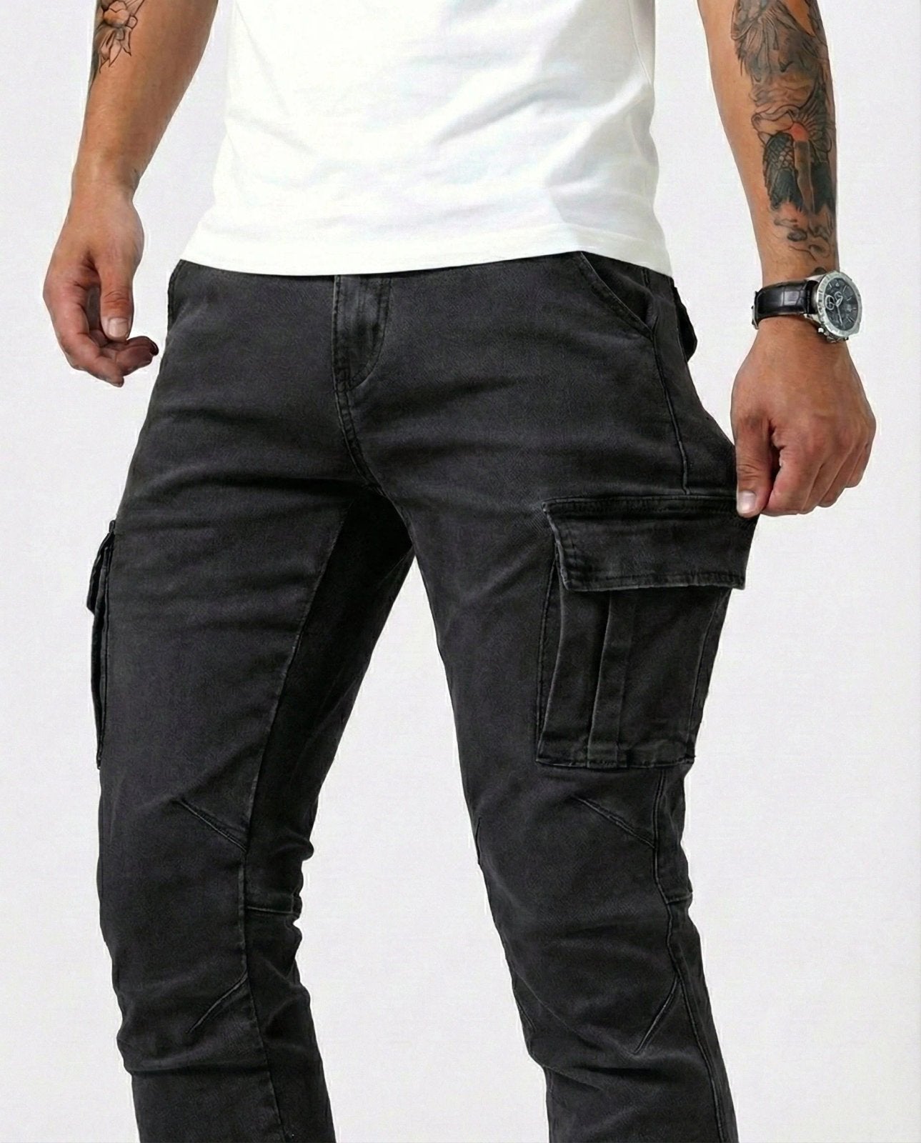 Jonathan™ | Stretch Cotton Cargo Pants with Elastic Waist