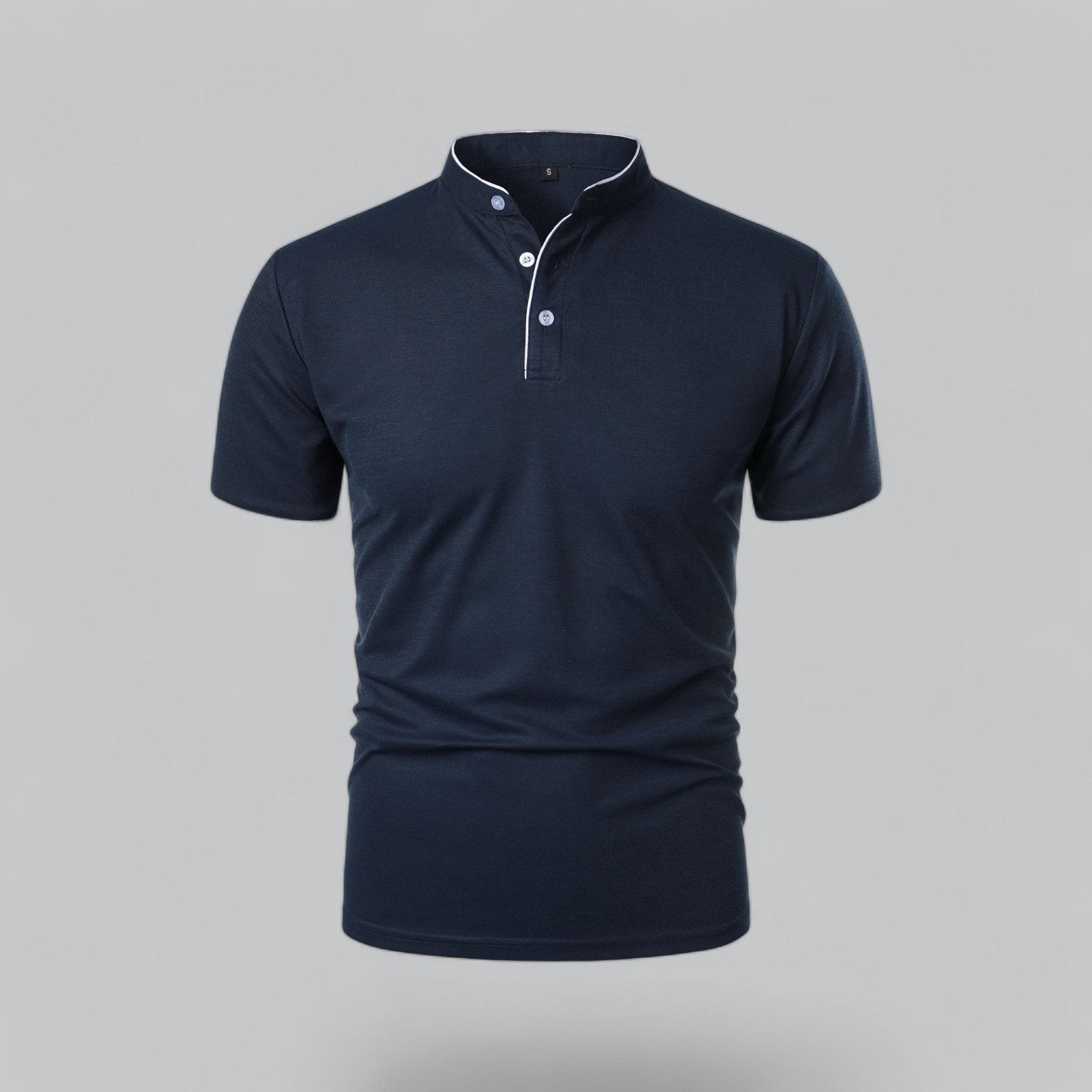 Everett™ | Collarless Cotton Polo Shirt