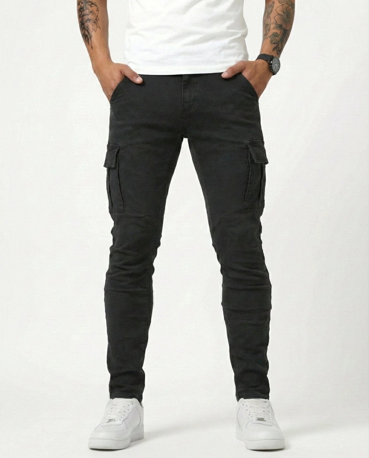Jonathan™ | Stretch Cotton Cargo Pants with Elastic Waist