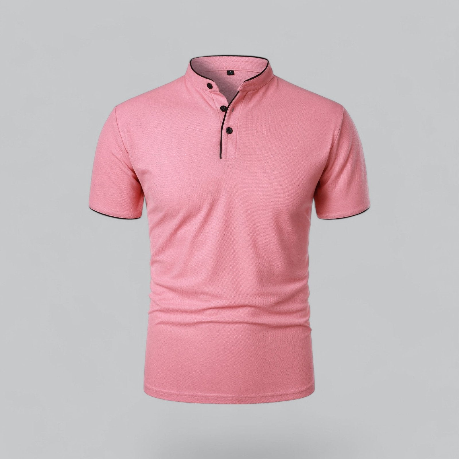 Everett™ | Collarless Cotton Polo Shirt