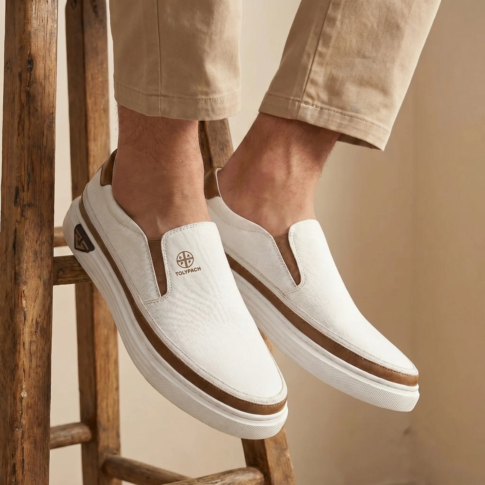Thomas™ | Slip-On Leather Sneakers with Chunky Sole