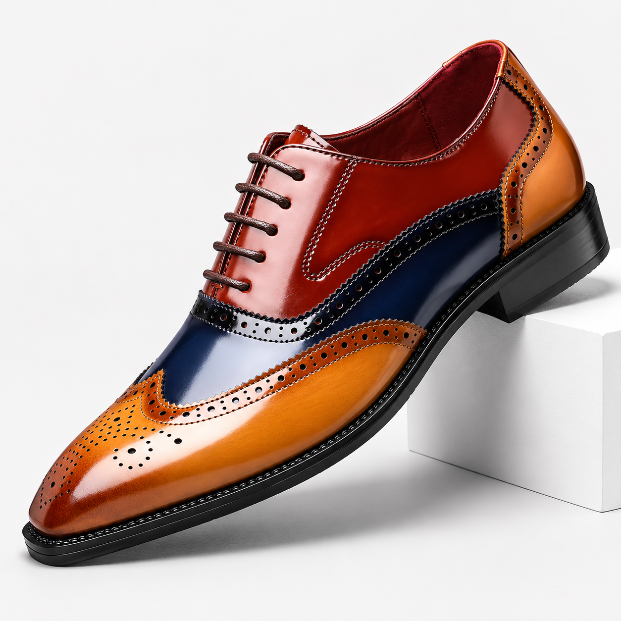 Whitman™ | Wingtip Brogue Dress Shoes | Patent Leather