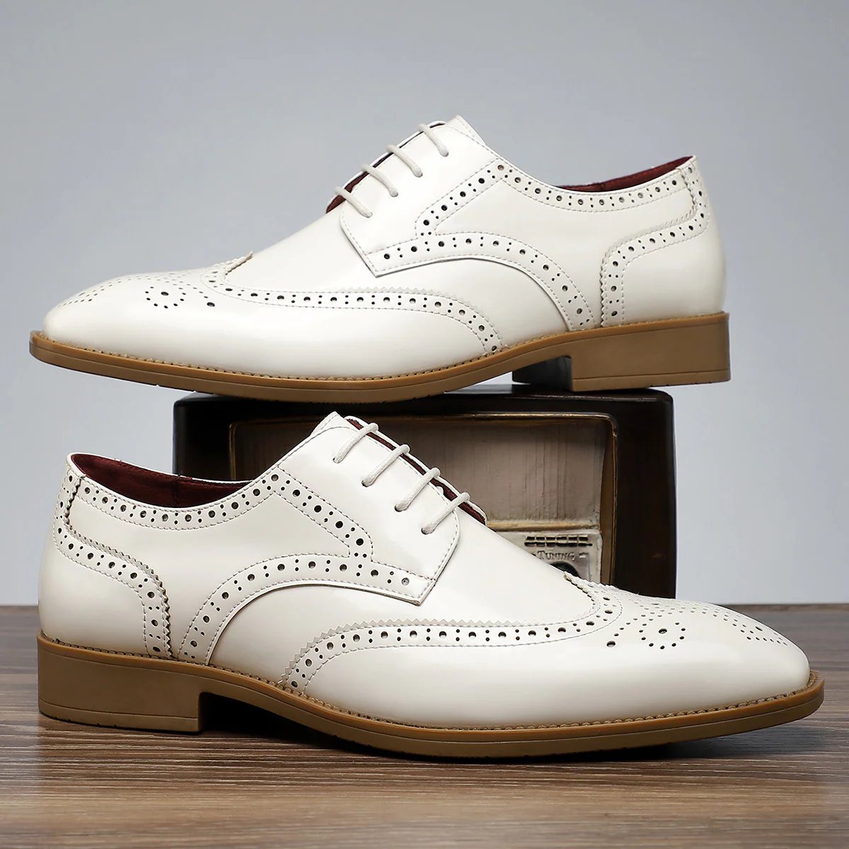 Leo™ | Premium Leather Brogue Oxford Dress Shoes