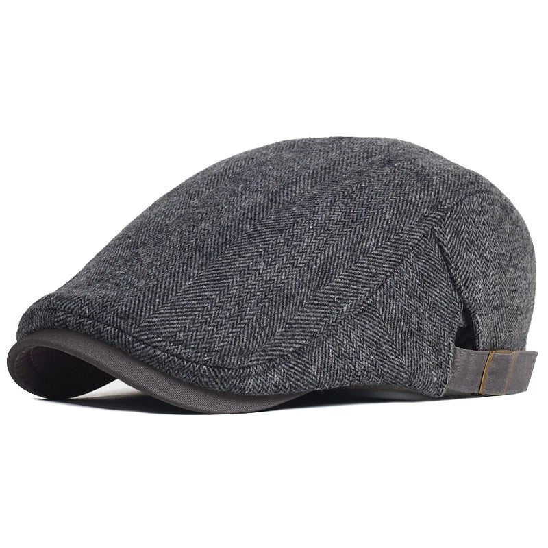 Hugo™ | Modern Herringbone Pattern Flat Cap