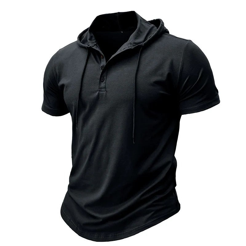 Gilbert™ | Sporty Short Sleeve Hoodie Shirt