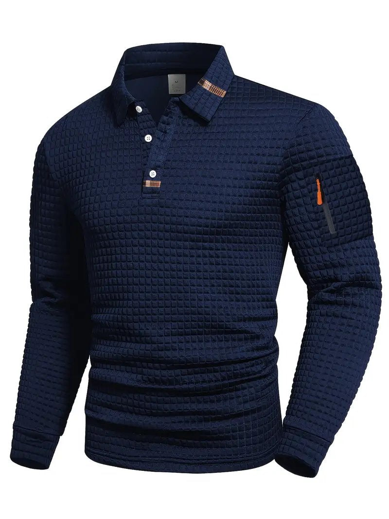 Oliver™ | Textured Long Sleeve Polo Shirt