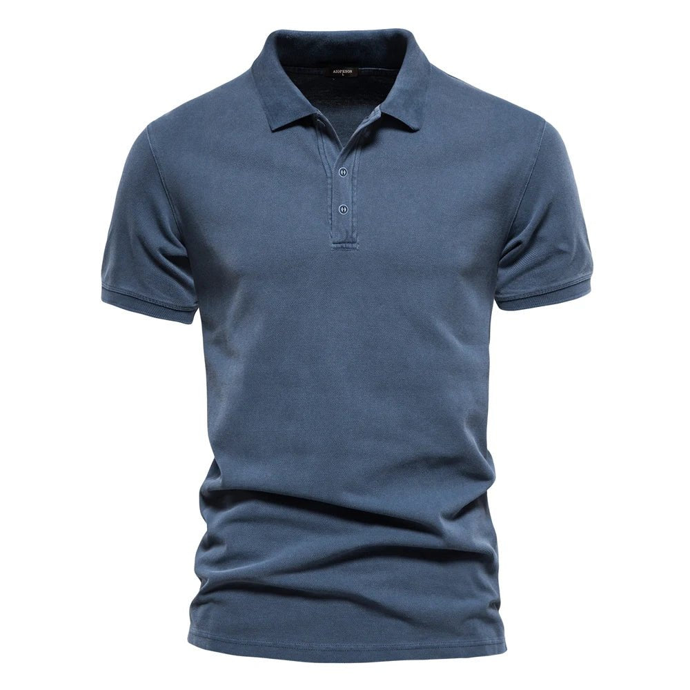 Edmund™ | Cotton Button-Collar Casual Polo Shirt