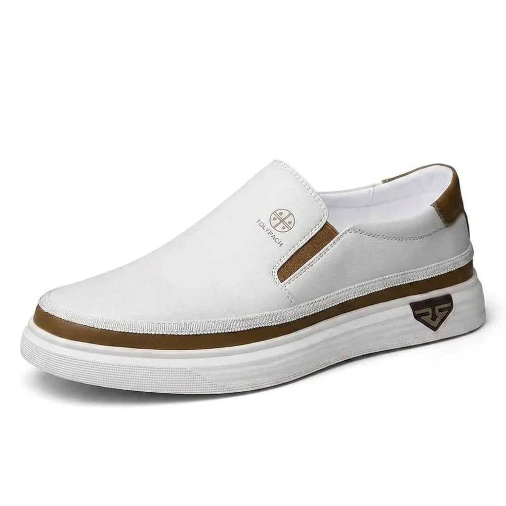 Thomas™ | Slip-On Leather Sneakers with Chunky Sole