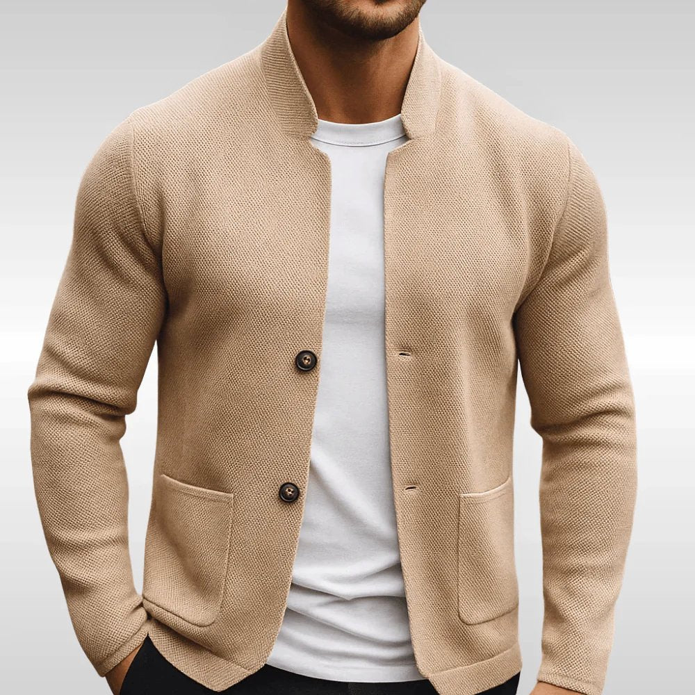 Atticus™ | Structured Knit Blazer with Soft Texture