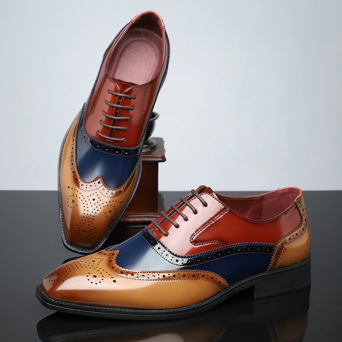Whitman™ | Wingtip Brogue Dress Shoes | Patent Leather
