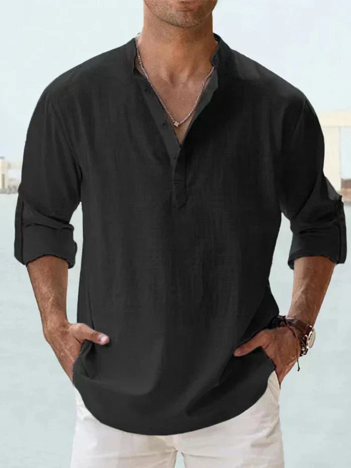 William™ | Breathable Linen Button-Front Shirt