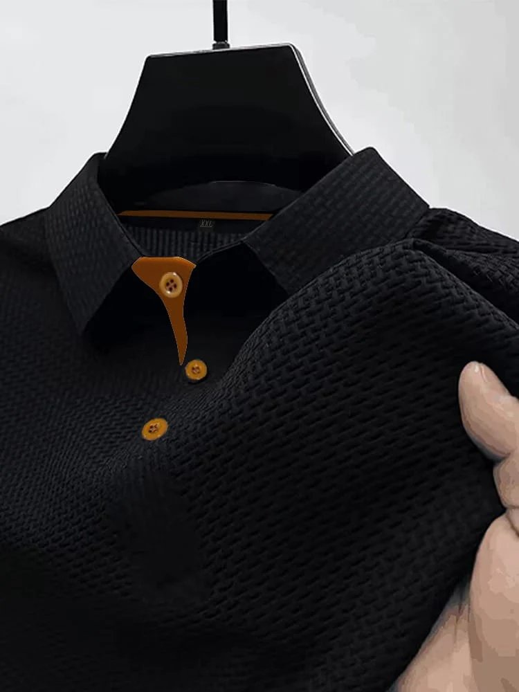 Montgomery™ | Basketweave Spandex-Blend Performance Polo