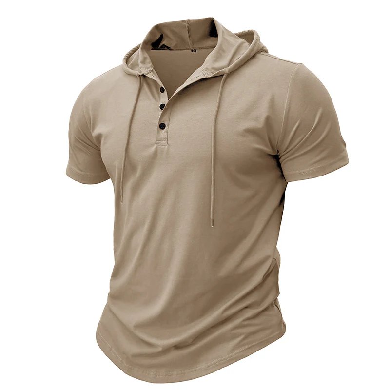 Gilbert™ | Sporty Short Sleeve Hoodie Shirt