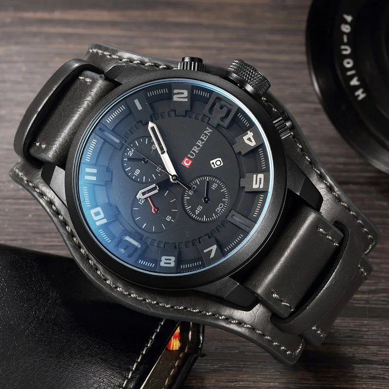 Winston™ | Chronograph Dial Watch with Leather Band