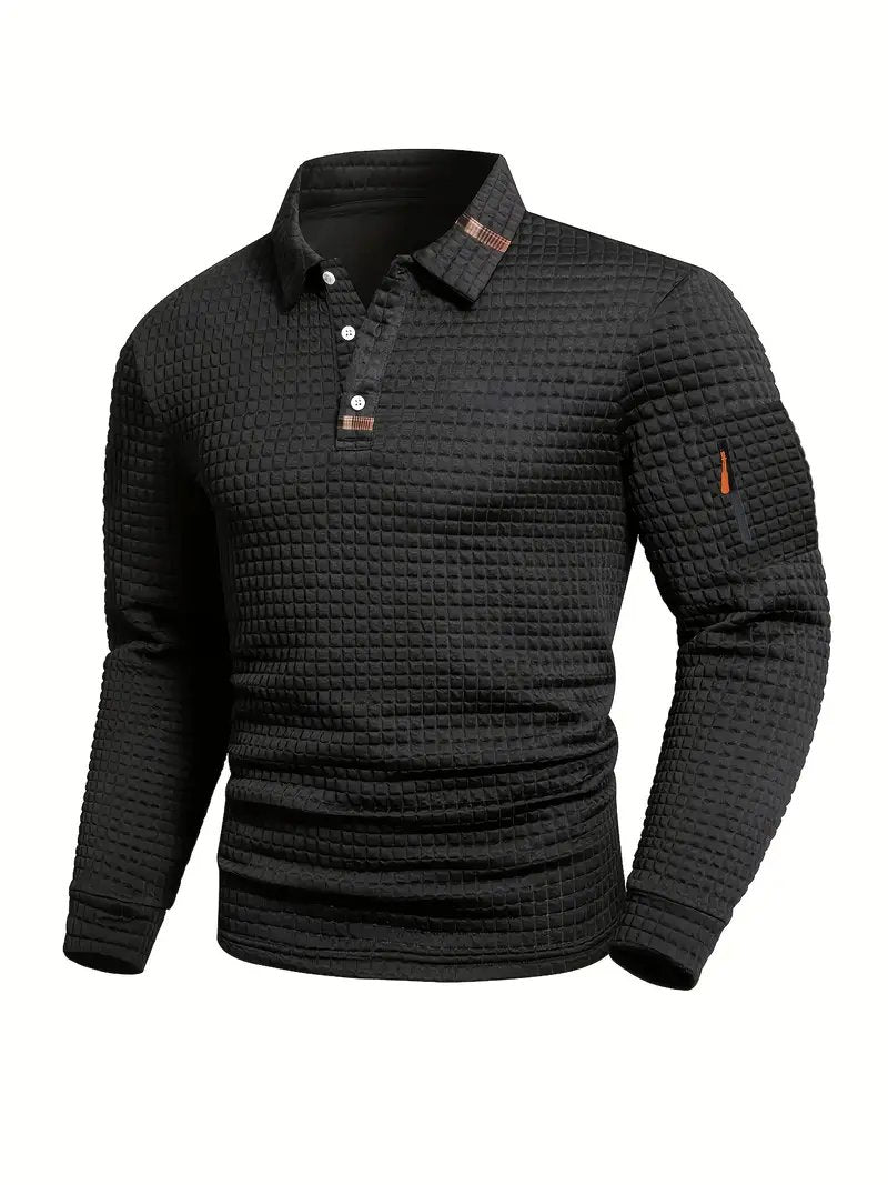 Oliver™ | Textured Long Sleeve Polo Shirt