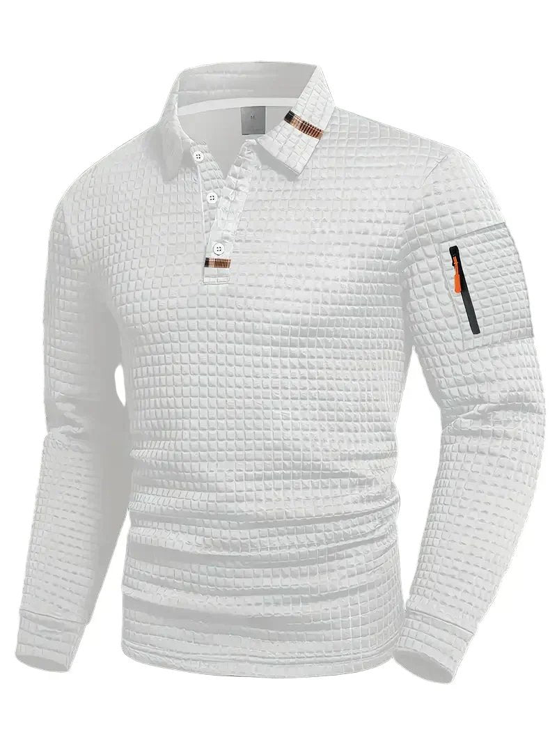 Oliver™ | Textured Long Sleeve Polo Shirt