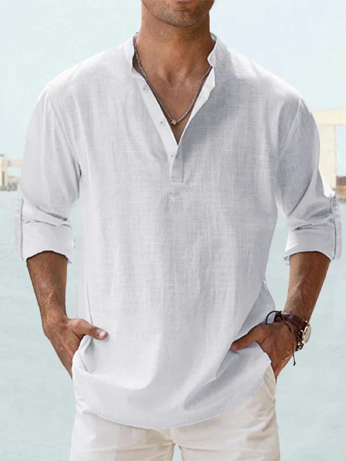 William™ | Breathable Linen Button-Front Shirt