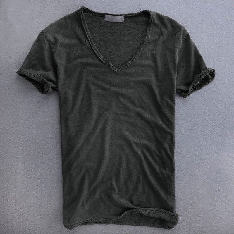 Caleb™ | Pre-Washed V-Neck Cotton Tee