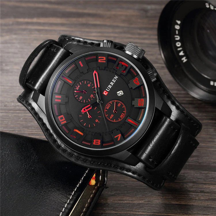 Winston™ | Chronograph Dial Watch with Leather Band