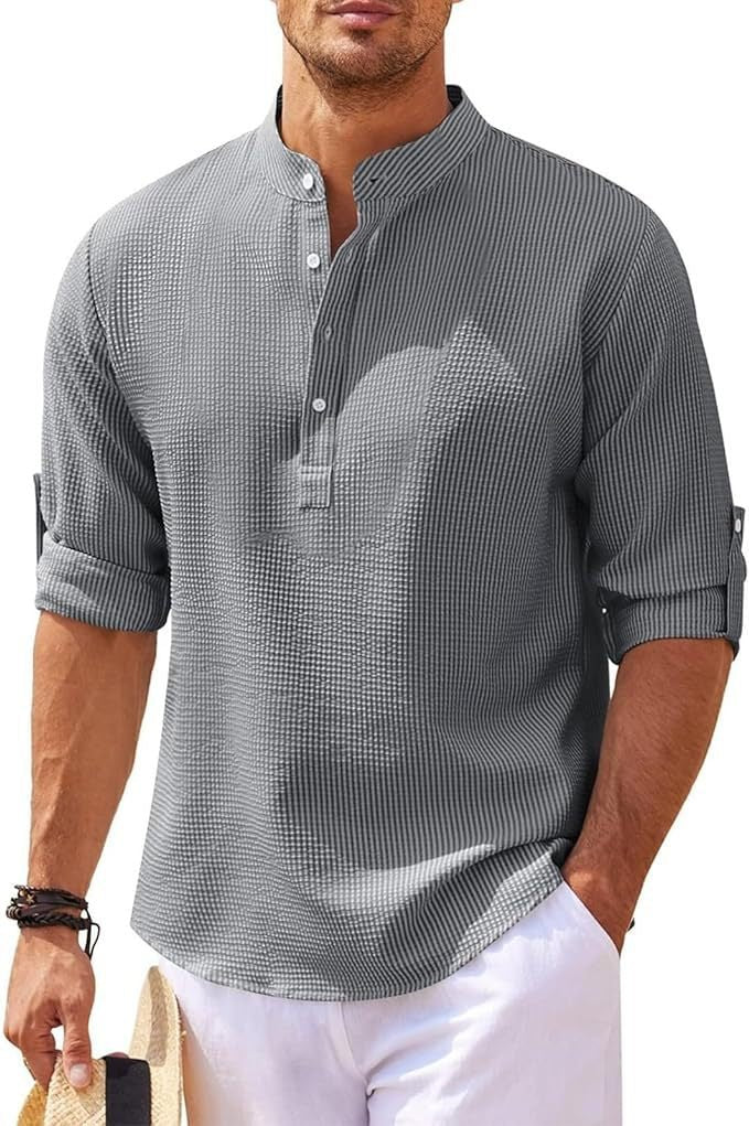 Huntington™ | Regular Fit Button-Front Polyester Dress Shirt
