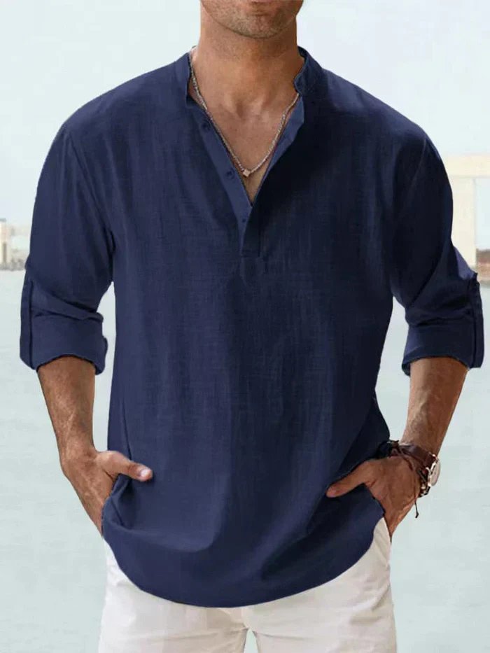 William™ | Breathable Linen Button-Front Shirt