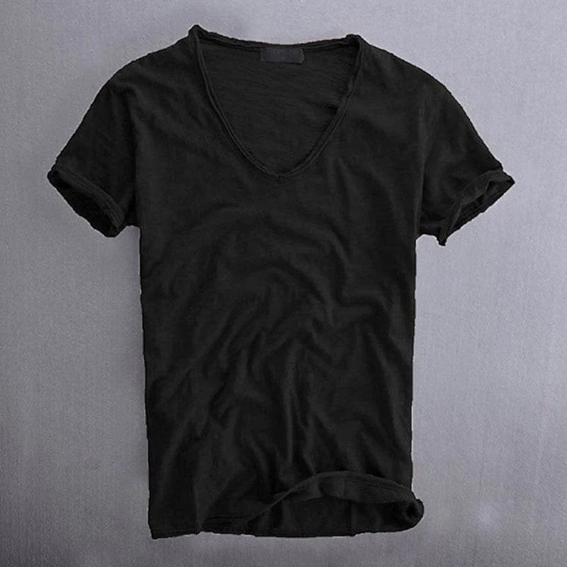 Caleb™ | Pre-Washed V-Neck Cotton Tee
