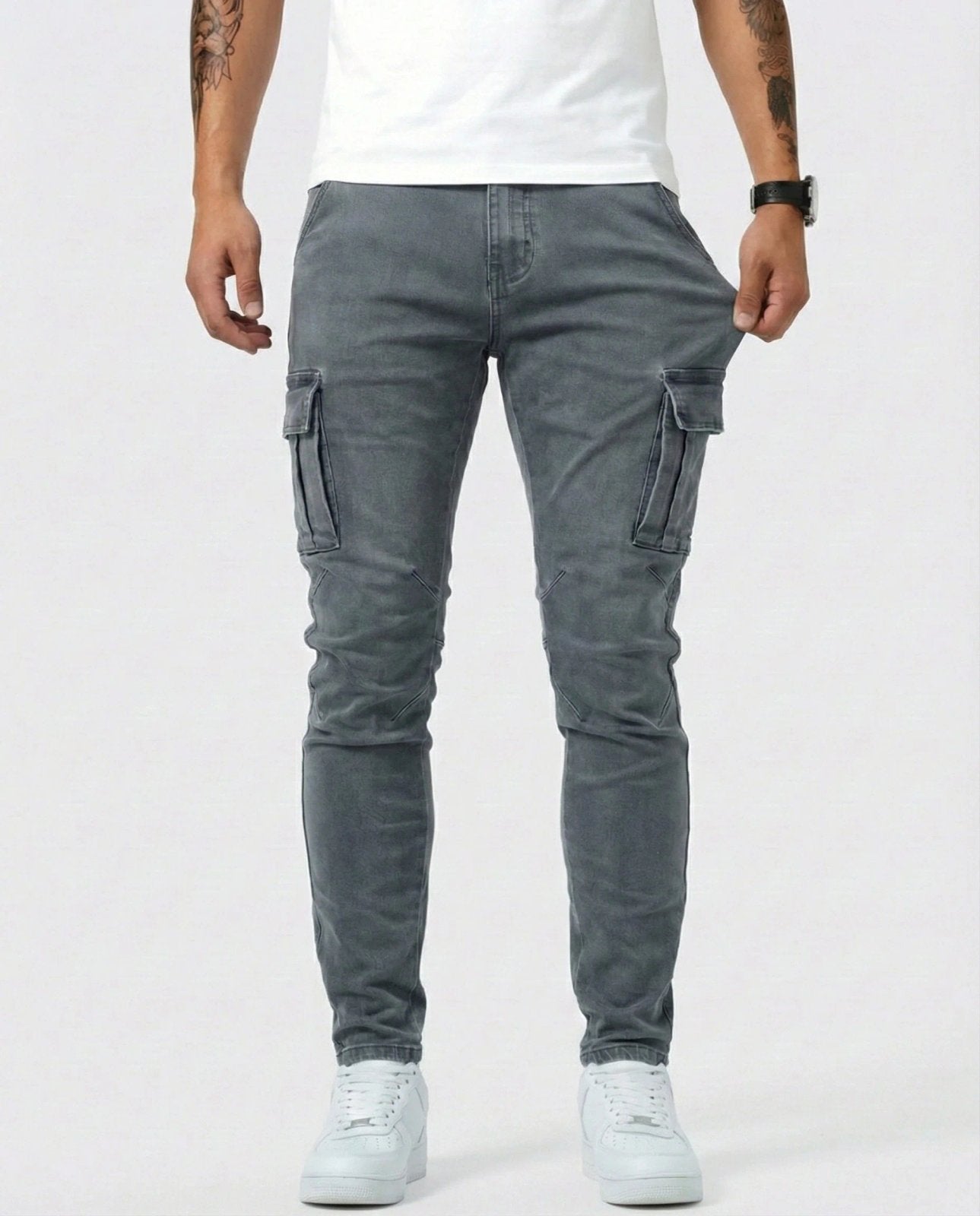 Jonathan™ | Stretch Cotton Cargo Pants with Elastic Waist