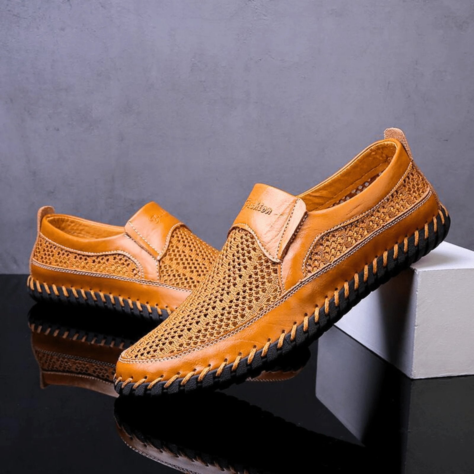 Percival™ | Breathable Leather Slip-On Shoes